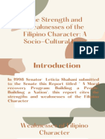 The Strength and Weaknesses of The Filipino Character A Socio-Cultural Issue PDF