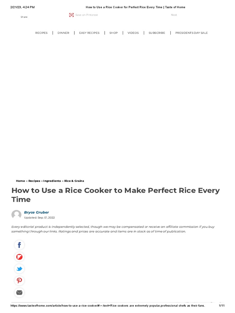 How To Use A Rice Cooker For Perfect Rice Every Time - Taste of Home ...