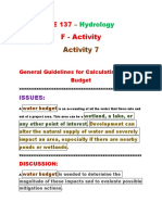 F Activity Water Budgets CE 137