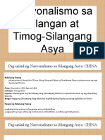 Nasyonalismo Sa Silangan at Timog-Silangang Asya