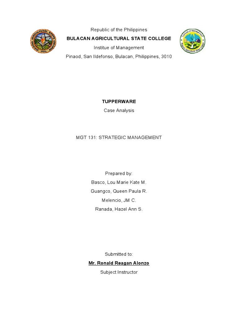 Tupperware - Case Analysis | PDF | Sales | Marketing Strategy