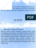 Kebutuhan Khusus Pada Ibu Berkebutuhan Khusus