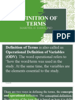 Definition of Terms