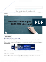 Accounts Sample Paper Class 12 2022-2023 With Solutions, PDF