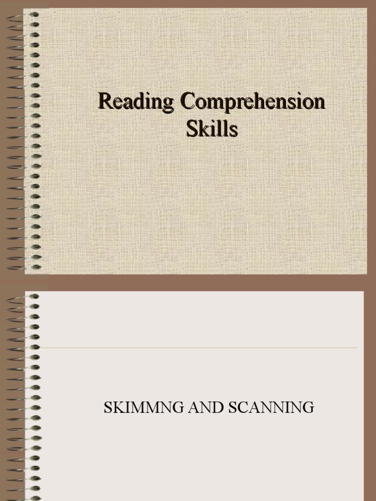 How To Develop Reading Comprehension Skills Pdf