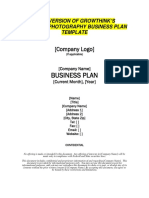 Free Version of Growthinks Photography Business Plan