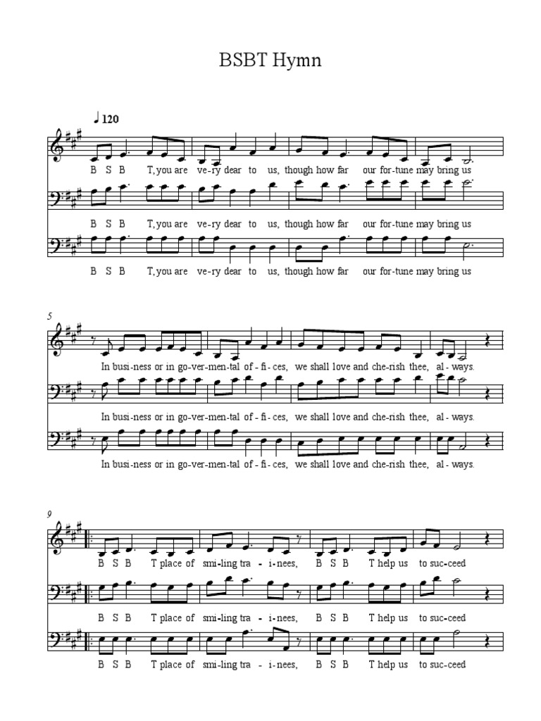 BSBT Hymn PDF | PDF