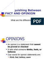 Topic 4 - FACT AND OPINION Powerpoint