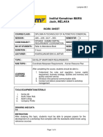 Institut Kemahiran MARA Jasin, MELAKA: Work Sheet