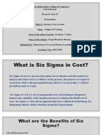 6 Sigma of Cost