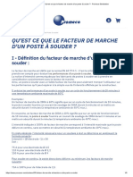 Qu'est Ce Que Le Facteur de Marche D'un Poste À Souder - Promeca Distribution