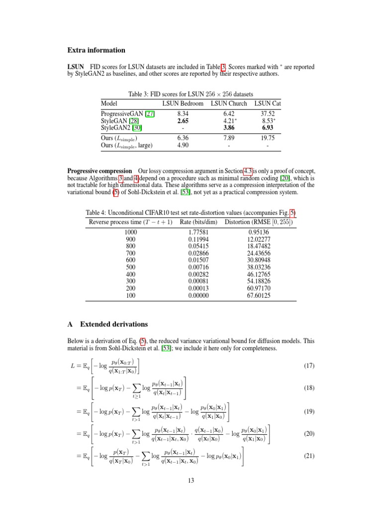 NeurIPS 2020 Denoising Diffusion Probabilistic Models Supplemental PDF