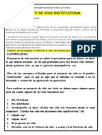 Proyecto de vida institucional grado tercero