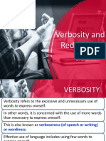 Verbosity and Redundancy