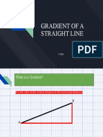 GRADIENT OF A STRAIGHT LINE