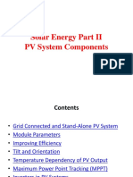 Solar Energy - PV System Components - Weeks 6 - 7