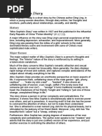 Din Ling, 'Miss Sophia's Diary'