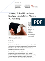 Solexel Thin-Silicon Solar Startup Lands 31m More in VC Funding Greentech Media
