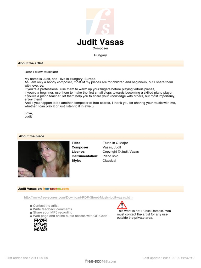 Razred - Vasas-Judit-Etude-In-C-Major | PDF | Entertainment