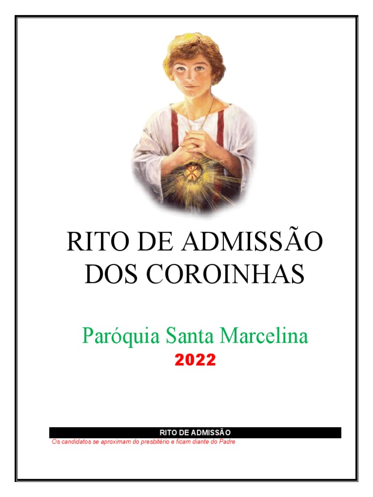 Rito de Admissão dos Coroinhas | PDF | Igreja católica | Oração
