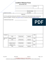 Form 750 Conditional Release Form
