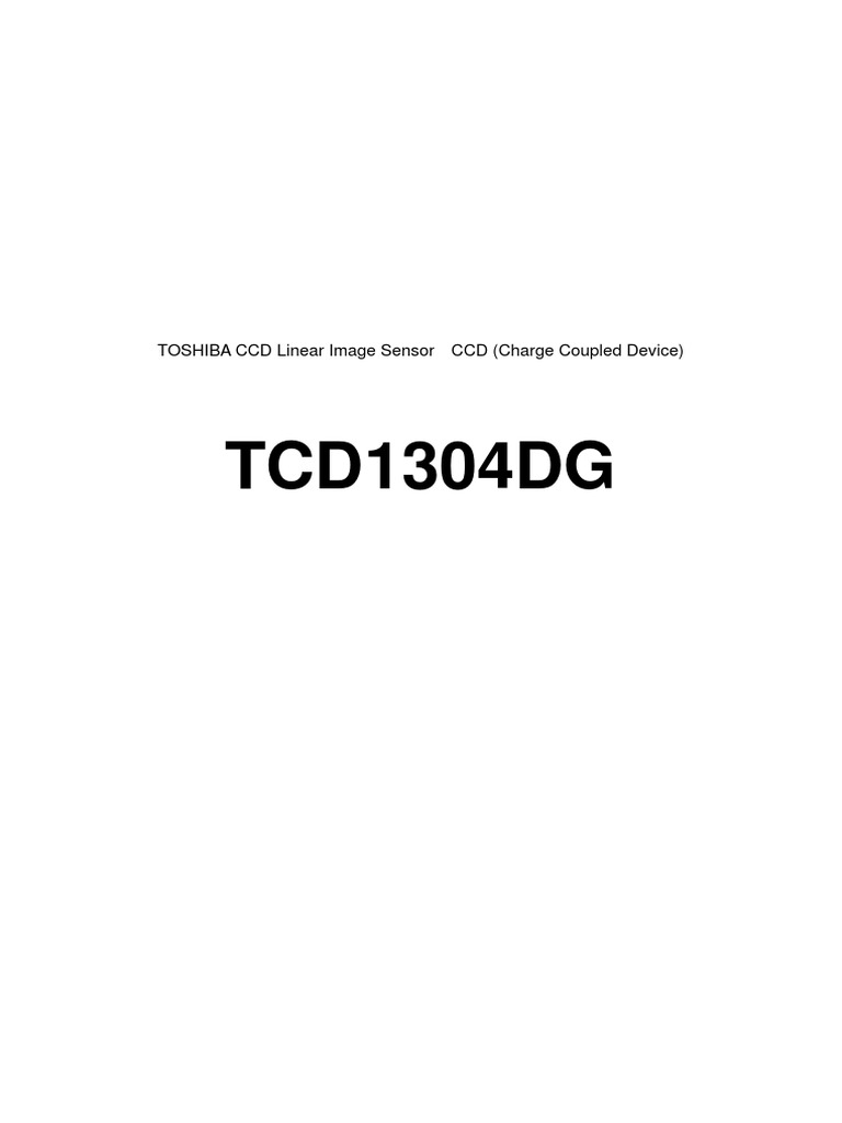 TCD1304DG Datasheet PDF Charge Coupled Device Power Supply