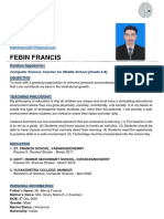 Febin Francis - Resume
