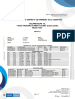 Certificado de Extracto de Intereses A Las Cesantías Fiduprevisora S.A. Fondo Nacional de Prestaciones Sociales Del Magisterio