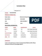 Basit Curriculum Vitae (CV) Resume PDF