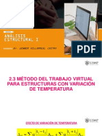 2.3 Trabajo Virtual para Estructuras Con Variación de Temperatura