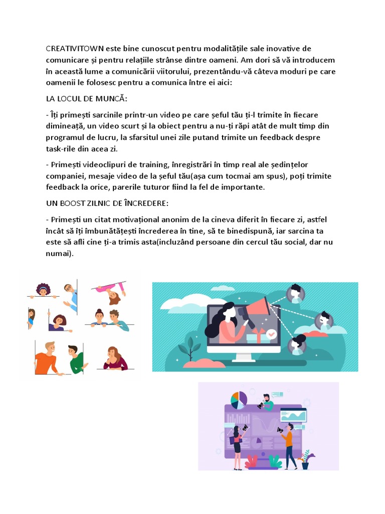 Comunicarea În Creativitown | PDF