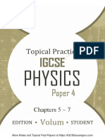 IGCSE Topical Past Papers Physics P4 C5 - C7