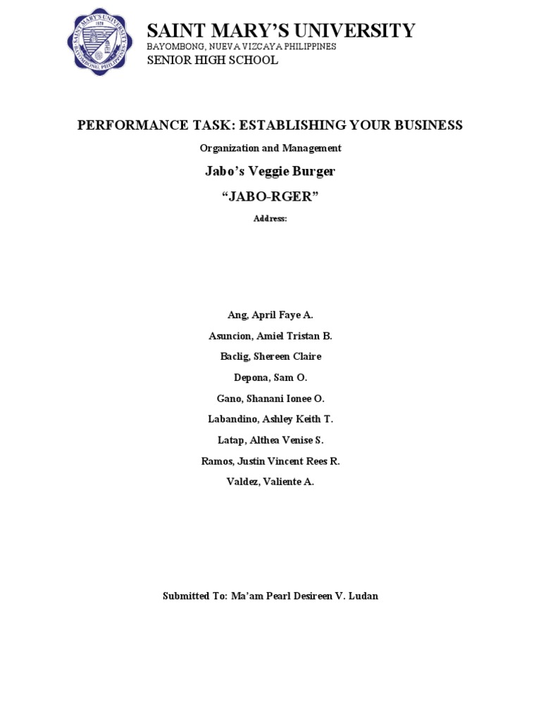 Performance Task Pdf