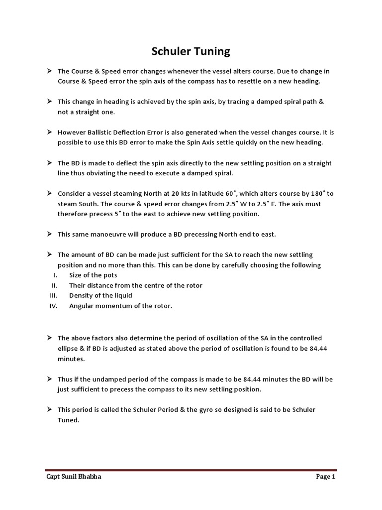Schuler Tuning Download Free PDF Compass Rotation Around A Fixed Axis