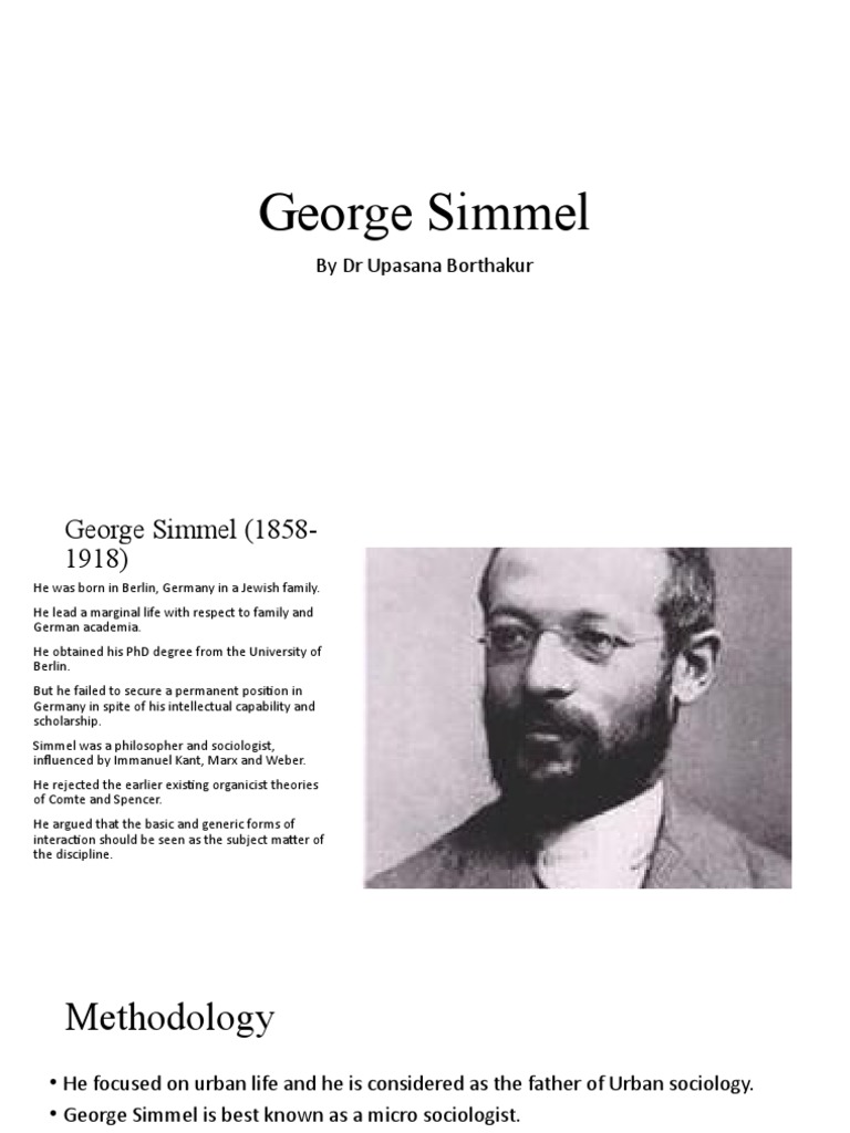 George Simmel | PDF | Sociology | Money