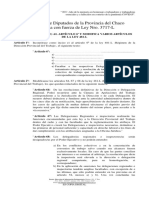 La Cámara de Diputados de La Provincia Del Chaco Sanciona Con Fuerza de Ley Nro. 3717-L
