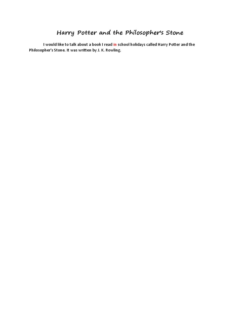 Harry Potter Writing | PDF