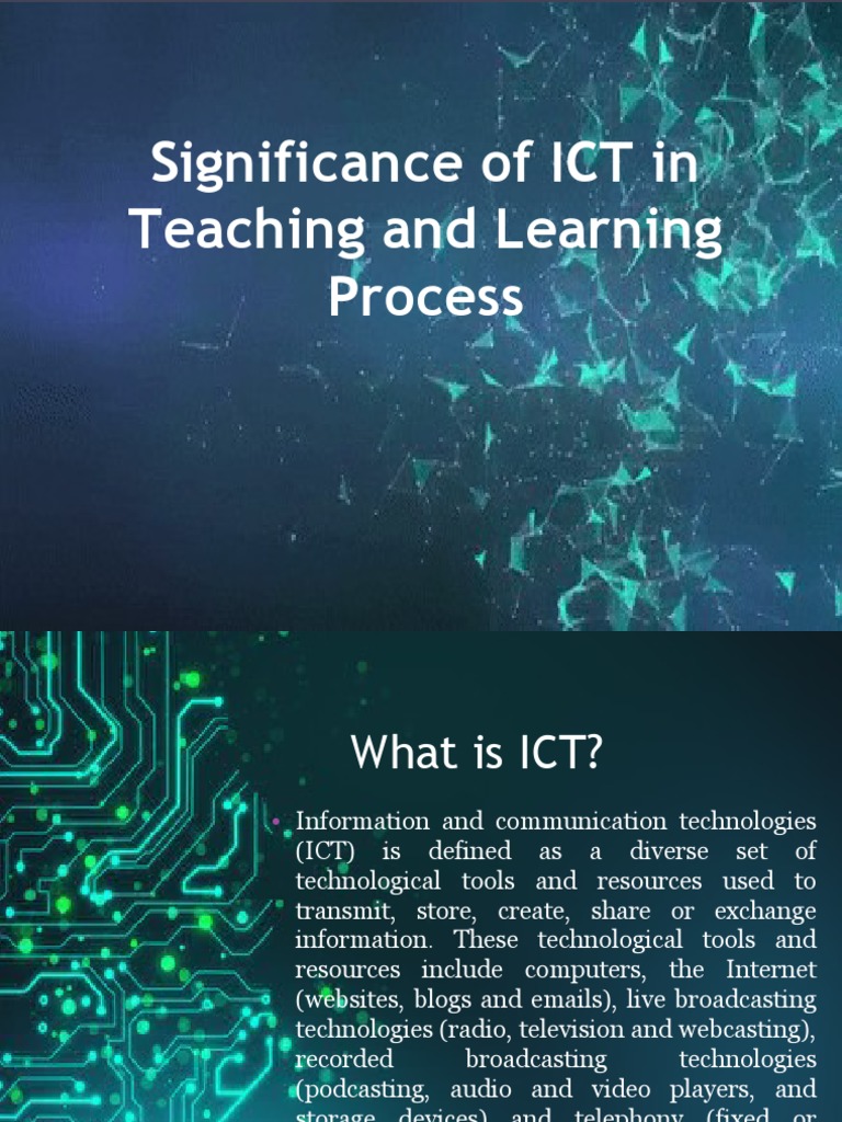 Significance of ict in teaching and learning pdf educational