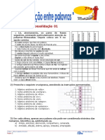 Palavras relacionadas: exercícios de consolidação sobre homonímia, sinonímia e antónimos