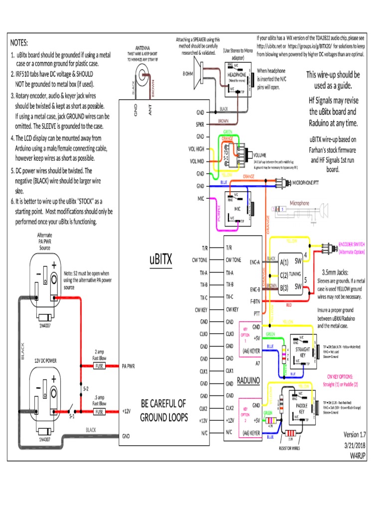 uBITX - Wireup V1.7 | PDF