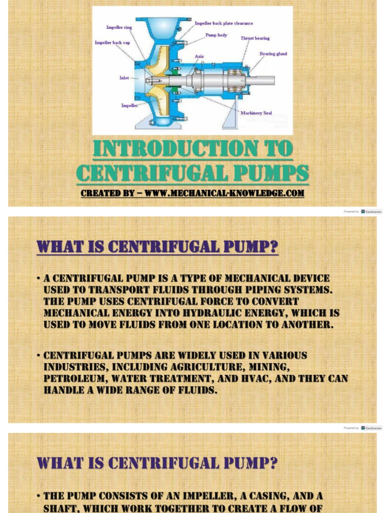 Introduction of Centrifugal Pumps PDF