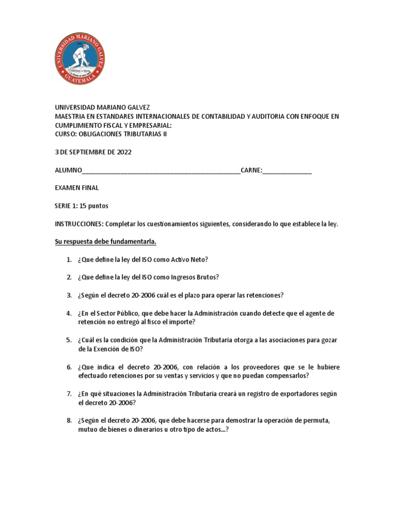 Obligaciones Tributarias en Guatemala | PDF | Impuestos | Economias