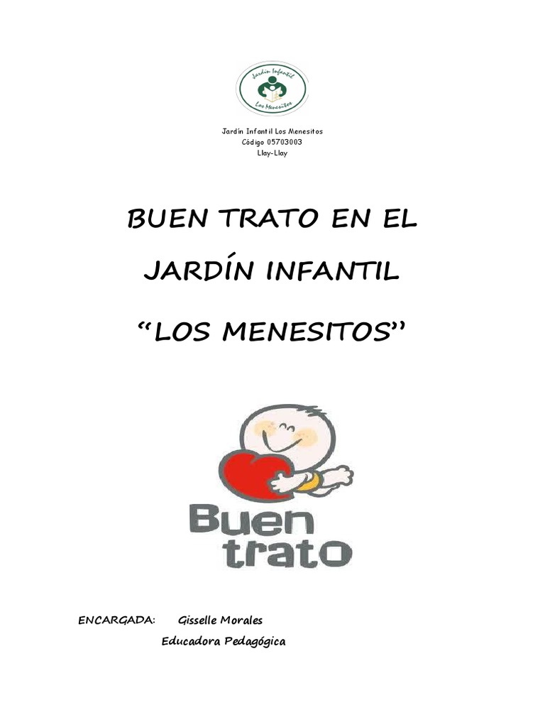 Buen Trato en el Jardín Infantil | PDF | Educación de la primera infancia