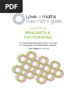 Brackets & Factorising Chapter - Pure Maths Guide From Love of Maths