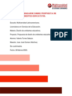 Proyecto Integrador Sobre Propuesta de Diseño de Ambientes Educativos PDF