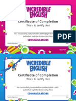 Incredible English 2 e Certificates