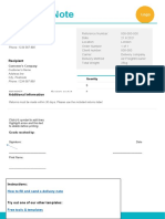 How to fill out a delivery note template