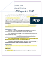 Lecture 12 - Payment of Wages Act, 1936