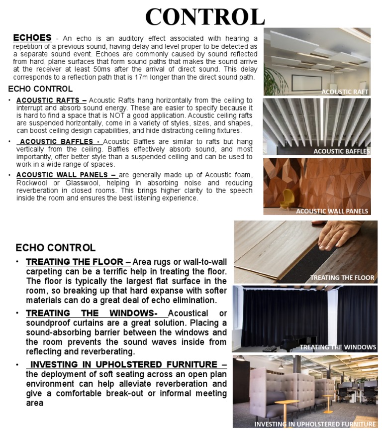 Echo Control in Acoustic Design | PDF | Qualia | Classical Mechanics