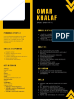 Yellow and Black Sports Construction Manager Resume